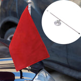 Maxbell Strong Suction Cup Flag Pole Holder Side Flag Pole Mount for SUV Trailer silver