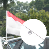 Maxbell Strong Suction Cup Flag Pole Holder Side Flag Pole Mount for SUV Trailer silver