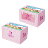 Maxbell Foldable Storage Box 20L Cartoon Folding Container for Home Bedroom Home Use Pink