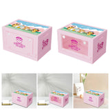 Maxbell Foldable Storage Box 20L Cartoon Folding Container for Home Bedroom Home Use Pink