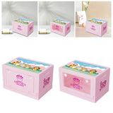 Maxbell Foldable Storage Box 20L Cartoon Folding Container for Home Bedroom Home Use Pink