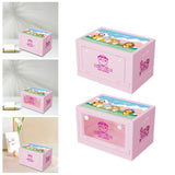Maxbell Foldable Storage Box 20L Cartoon Folding Container for Home Bedroom Home Use Pink