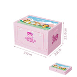 Maxbell Foldable Storage Box 20L Cartoon Folding Container for Home Bedroom Home Use Pink
