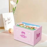 Maxbell Foldable Storage Box 20L Cartoon Folding Container for Home Bedroom Home Use Pink