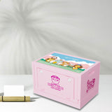 Maxbell Foldable Storage Box 20L Cartoon Folding Container for Home Bedroom Home Use Pink
