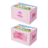Maxbell Foldable Storage Box 20L Cartoon Folding Container for Home Bedroom Home Use Pink
