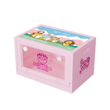 Maxbell Foldable Storage Box 20L Cartoon Folding Container for Home Bedroom Home Use Pink Clear