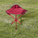 Maxbell Camping Stool Seat Portable Foldable Small Chair for Gardening Concert Beach red