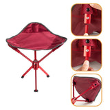 Maxbell Camping Stool Seat Portable Foldable Small Chair for Gardening Concert Beach red