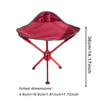 Maxbell Camping Stool Seat Portable Foldable Small Chair for Gardening Concert Beach red