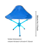 Maxbell Camping Stool Seat Portable Foldable Small Chair for Gardening Concert Beach blue