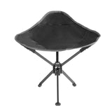 Maxbell Camping Stool Seat Portable Foldable Small Chair for Gardening Concert Beach black