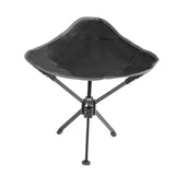 Maxbell Camping Stool Seat Portable Foldable Small Chair for Gardening Concert Beach black