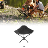 Maxbell Camping Stool Seat Portable Foldable Small Chair for Gardening Concert Beach black
