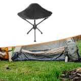 Maxbell Camping Stool Seat Portable Foldable Small Chair for Gardening Concert Beach black