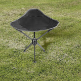 Maxbell Camping Stool Seat Portable Foldable Small Chair for Gardening Concert Beach black