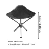 Maxbell Camping Stool Seat Portable Foldable Small Chair for Gardening Concert Beach black