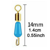 Maxbell 20Pcs Fishing Swivels Portable for Freshwater Saltwater Fishing 14mm