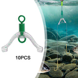 Maxbell 10 Pieces Fishing Line splitters for Freshwater Saltwater 15mm Green