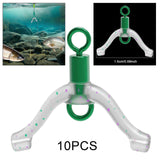 Maxbell 10 Pieces Fishing Line splitters for Freshwater Saltwater 15mm Green