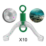 Maxbell 10 Pieces Fishing Line splitters for Freshwater Saltwater 15mm Green