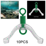 Maxbell 10 Pieces Fishing Line splitters for Freshwater Saltwater 20mm Green