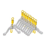 Maxbell 10 Pieces Fishing Line splitters for Freshwater Saltwater 15mm Yellow