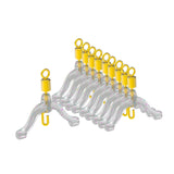 Maxbell 10 Pieces Fishing Line splitters for Freshwater Saltwater 15mm Yellow