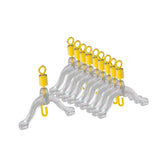 Maxbell 10 Pieces Fishing Line splitters for Freshwater Saltwater 20mm Yellow
