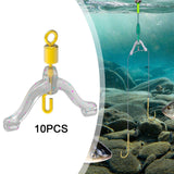 Maxbell 10 Pieces Fishing Line splitters for Freshwater Saltwater 20mm Yellow