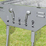 Maxbell Barbecue Grill Sturdy Foldable Charcoal Grill for Household Hiking Traveling