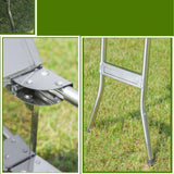 Maxbell Barbecue Grill Sturdy Foldable Charcoal Grill for Household Hiking Traveling