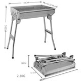 Maxbell Barbecue Grill Sturdy Foldable Charcoal Grill for Household Hiking Traveling