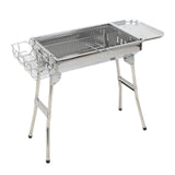 Maxbell Barbecue Grill Sturdy Foldable Charcoal Grill for Household Hiking Traveling