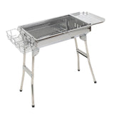 Maxbell Barbecue Grill Sturdy Foldable Charcoal Grill for Household Hiking Traveling