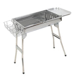 Maxbell Barbecue Grill Sturdy Foldable Charcoal Grill for Household Hiking Traveling