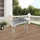 Maxbell Barbecue Grill Sturdy Foldable Charcoal Grill for Household Hiking Traveling