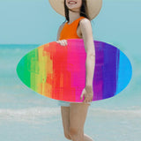 Maxbell Surfboard Universal Room Decor for Pool Lake Boat Standing Wooden Surf Board sunset