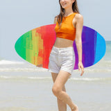 Maxbell Surfboard Universal Room Decor for Pool Lake Boat Standing Wooden Surf Board sunset