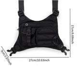 Maxbell Men Women Chest Rig Bag Adjustable Strap Front Pack Pouch for Cycling Travel