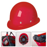Maxbell Hard Hat Sturdy Breathable Thickened Work Helmet for Outdoor Adults Red