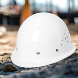 Maxbell Hard Hat Sturdy Breathable Thickened Work Helmet for Outdoor Adults White