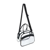 Maxbell Transparent Shoulder Bag PVC Waterproof Handbag for Outdoor Workplace Hiking Black