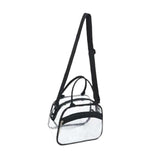 Maxbell Transparent Shoulder Bag PVC Waterproof Handbag for Outdoor Workplace Hiking Black