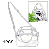 Maxbell Transparent Shoulder Bag PVC Waterproof Handbag for Outdoor Workplace Hiking Gray