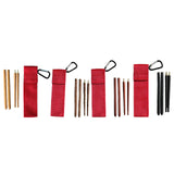 Maxbell Travel Chopsticks Foldable Multiple Use Wood Portable for Office Home Picnic Khaki