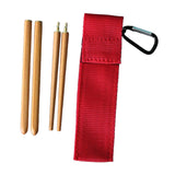 Maxbell Travel Chopsticks Foldable Multiple Use Wood Portable for Office Home Picnic Khaki