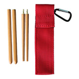 Maxbell Travel Chopsticks Foldable Multiple Use Wood Portable for Office Home Picnic Khaki