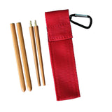 Maxbell Travel Chopsticks Foldable Multiple Use Wood Portable for Office Home Picnic Khaki