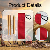 Maxbell Travel Chopsticks Foldable Multiple Use Wood Portable for Office Home Picnic Khaki